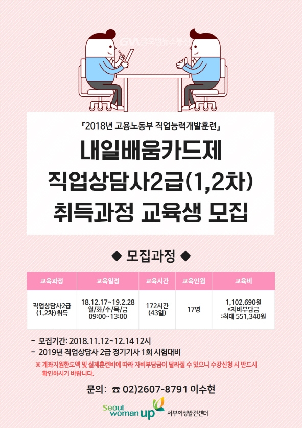 서부여성발전센터, 직업상담사 2급 자격증 과정 모집 < 포토뉴스 < 교육 < 기사본문 - 글로벌뉴스통신GNA 서부여성발전센터, 직업상담사 2급... 